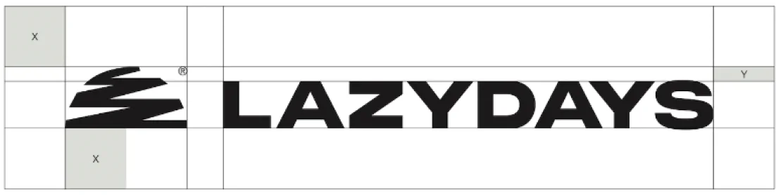 The new Lazydays RV logo system, lockups, and color palette